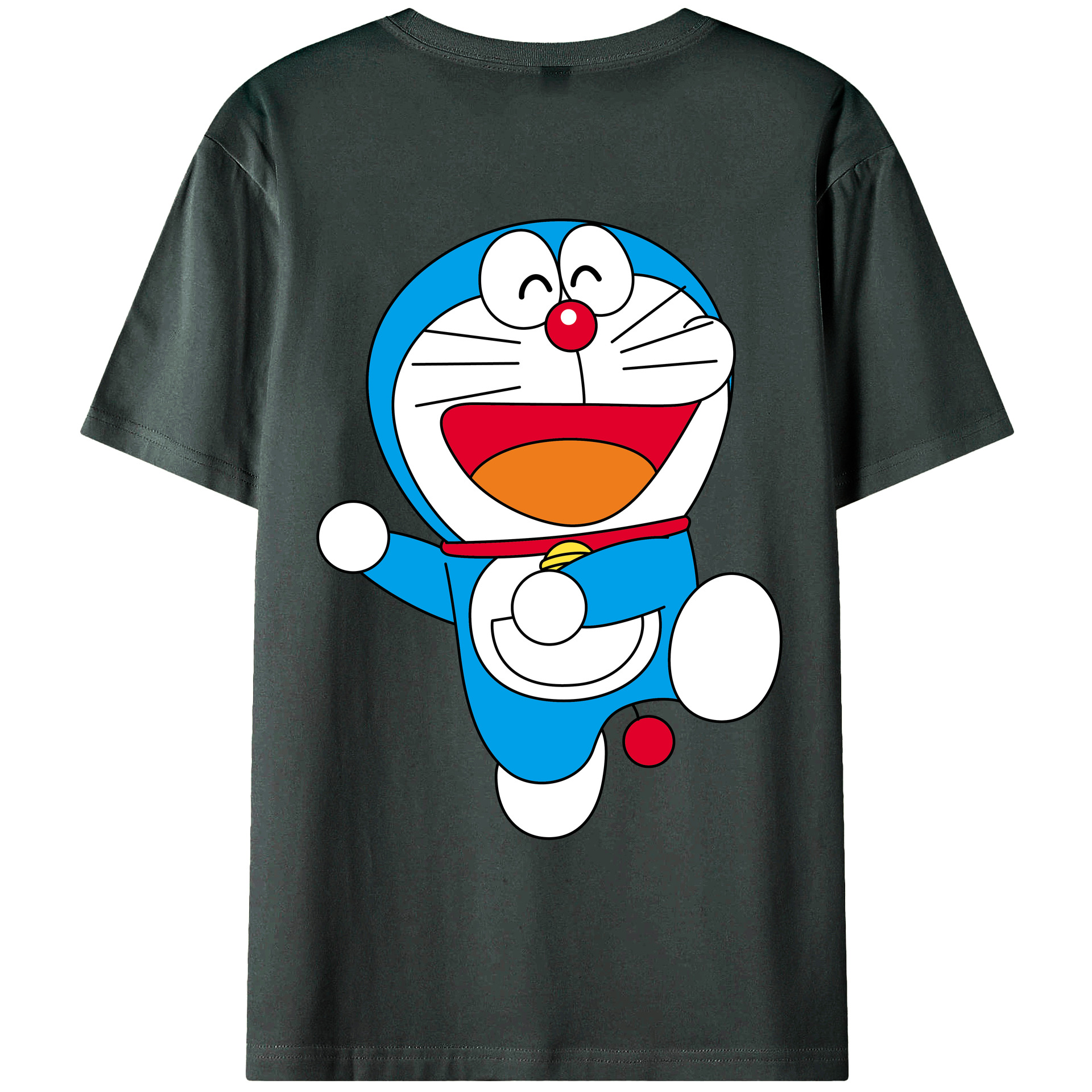 （画像用） ドラえもん Doraemon 綿100％ メンズ半袖Tシャツ（バックプリント） 通気性